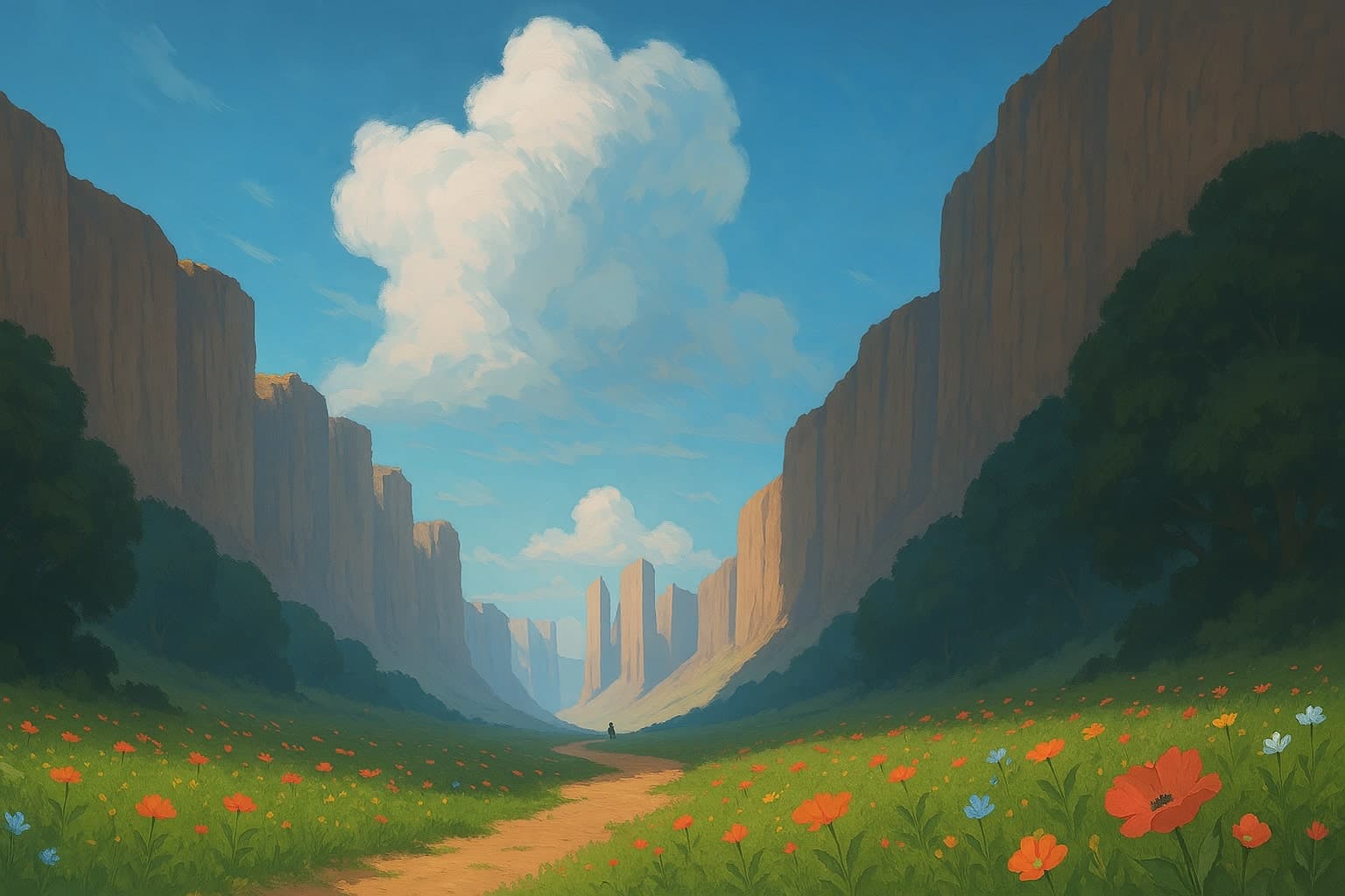 Background of the page in an illustration style